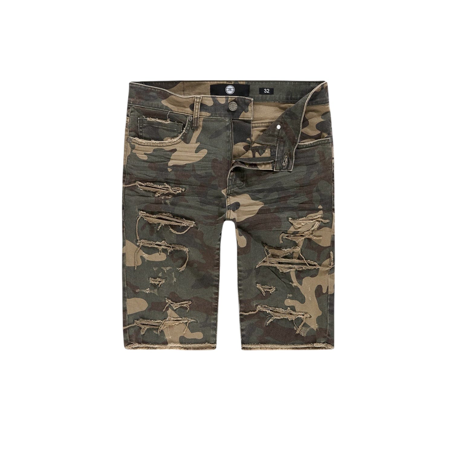 JORDAN CRAIG: Shredded Denim Shorts J3219